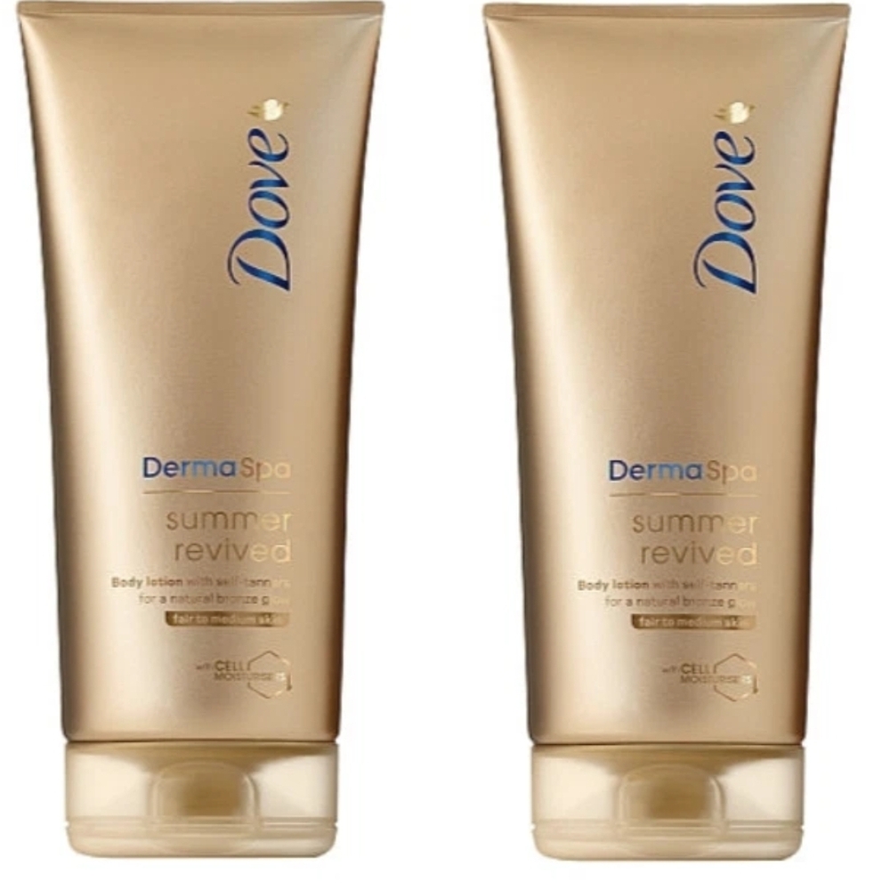 2 BOTTLES - Dove Derma Spa Summer Revived Lotion